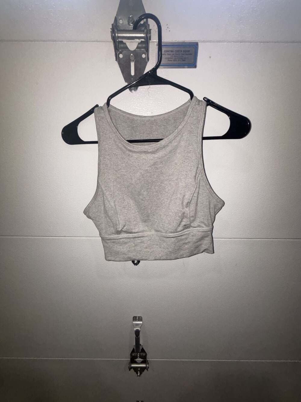 JoyLab Heathered Gray High Neck Sports Bra Crop Top